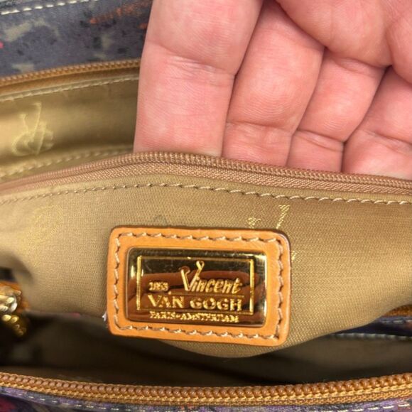 Dooney & Bourke Multicolor Shoulder Bag with Tan Handles Van Gogh - Picture 9 of 11